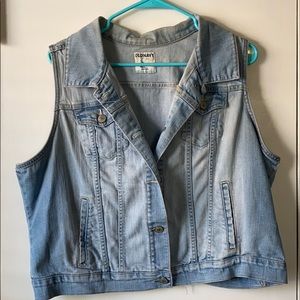 Jean vest with pockets